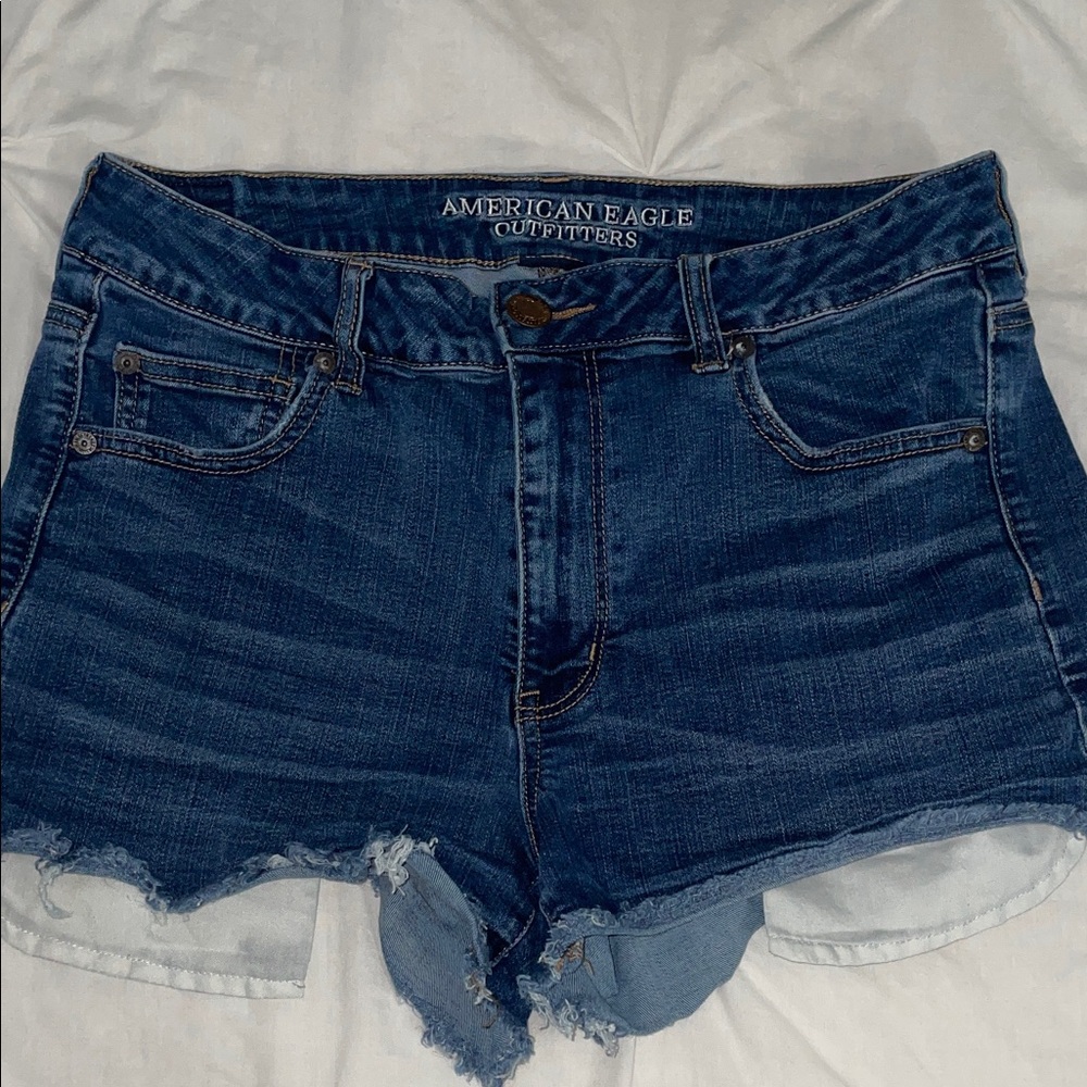 American Eagle Outfitters Deep Blue Denim Shorts